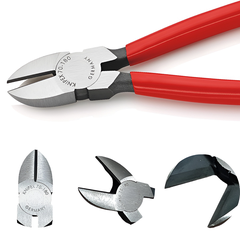 Kìm cắt mũi thon dài 180mm, cán đỏ Knipex 7001180