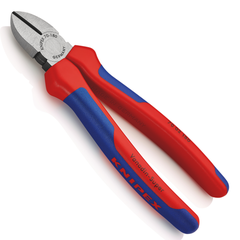 Kìm cắt mũi thon dài 180mm, cán xanh đỏ Knipex 7002180