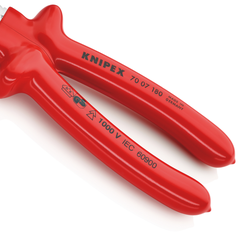 Kìm cắt mũi thon dài 180mm, cách điện cán đúc Knipex 7007180