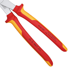 Kìm cắt cộng lực dài 250mm, cách điện cán đỏ vàng Knipex 7406250