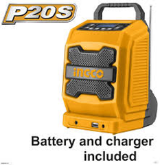 Radio công trường pin Lithium-Ion 20V INGCO CJRLI2001