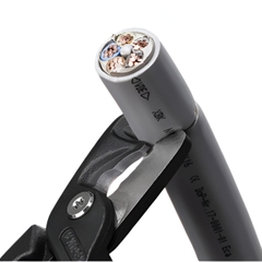 Kìm cắt cáp điện lực cao Ø23mm, cán xanh đỏ Knipex 9512225