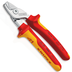 Kìm cắt cáp điện Ø15mm, cách điện 1000V Knipex 9516160
