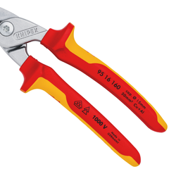 Kìm cắt cáp điện Ø15mm, cách điện 1000V Knipex 9516160