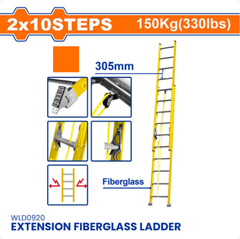 Thang Xếp Sợi Thủy Tinh Kéo Dài 2x10 Bậc WADFOW WLD0920