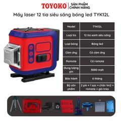 Máy cân bằng laser 12 tia xanh siêu sáng bóng Toyoko TYK12L