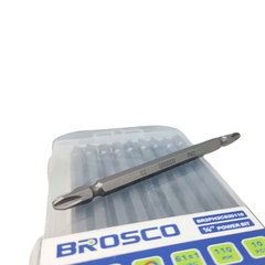 [Bán lẻ] Mũi vít bake 2 đầu (6.35mm) bằng thép S2 PH3PH3 x 110mm Brosco BR2PH3C635110