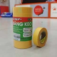 Băng keo giấy WASHI nhật số 400 màu vàng 24mm Maru-T WP400-24