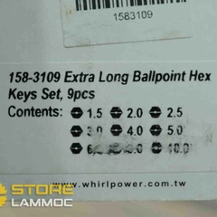 Bộ lục giác đầu bi 9 cây (1.5-10mm) Whirlpower158-3109