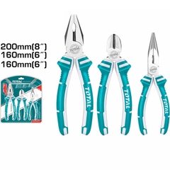 Bộ 3 kìm cắt, kìm răng và kìm mỏ dài Total THT1K0301
