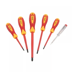 Bộ tua vít cách điện 1000V VDE bằng thép CrV (6 chi tiết/ bộ) Kendo 20483