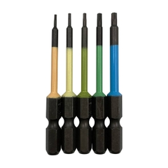 Bộ 5 mũi bắn vít bông sao có lỗ từ T4, T5, T6, T8, T10 Anex ACTX5-65L2