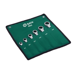 Bộ cờ lê vòng miệng tự động 6 chi tiết ( hệ mét ) Sata 09025
