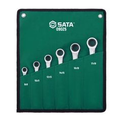Bộ cờ lê vòng miệng tự động 6 chi tiết ( hệ mét ) Sata 09025
