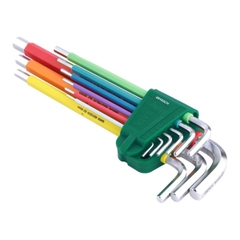 Bộ lục giác thẳng loại dài 9 chi tiết hệ mét Sata 09103CH