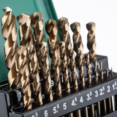Bộ mũi khoan xoắn Cobalt HSS (bộ 19 cái) Sata 52819