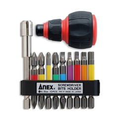 Bộ vít đa dụng nhiều màu có cán ANEX ACMH9-EH