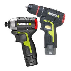 Combo máy khoan và máy siết bu lông cầm tay dùng pin Worx WU920X