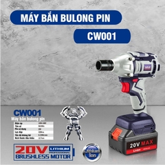 Thân máy vặn bu lông dùng pin 20V MAKUTE CW001
