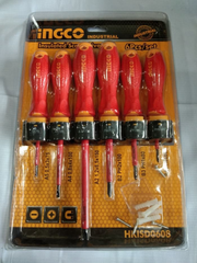 Bộ tua vít cách điện 6 cây Ingco HKISD0608