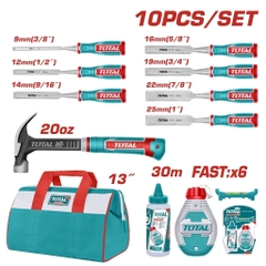 Bộ combo 10 công cụ ngành gỗ Total TOS230906