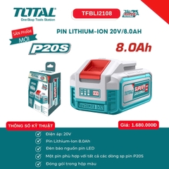 Pin lithium-ion 20V/ 8.0 Ah  Total TFBLI2108