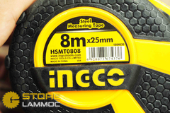 Thước cuộn 8m thép nền vàng Ingco HSMT0808