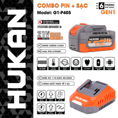 Combo pin 10cells 4.0 + sạc 1.5AH Hukan G1-P405