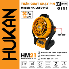 Thân quạt chạy pin 21V Hukan HK-LCF2440I-T