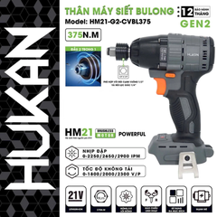 Thân máy bắn bu lông Hukan HM21-G2-CVBL375-T