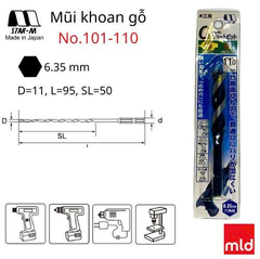 Mũi khoan gỗ 10mm Star-M STAR-M101-100