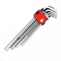 Bộ lục giác đầu bằng loại dài 9 cái hệ mét 1.5-10mm Workpro WP222005