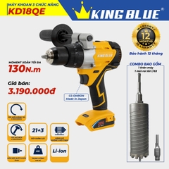 KB0524.04 - Combo Thân máy khoan pin 18V KD18QE và mũi khoan rút lõi 63mm KBRS-63x155