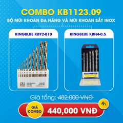 KB1123.09 - Combo bộ mũi khoan đa năng KBH4-0.5 và mũi khoan inox KBY2-B10 Kingblue