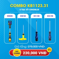 KB1123.31 - Combo 4 loại tua vít Kingblue KV4-6x150, KV5-6X150, KV6+6x150, KV6-6x150