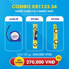 KB1123.34 - Combo thước kéo LA-50.25 và 2 cây thước thủy KTT-30A, KTT-25C Kingblue