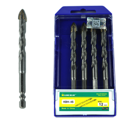 [ Bán lẻ ] Mũi khoan đa năng 4 cạnh chuyên tường, gạch chuôi lục giác Kingblue 10mm KBH4S-10x123