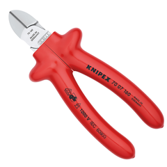 Kìm cắt mũi thon dài 160mm, cách điện cán đúc Knipex 7007160