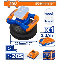 Máy đánh bóng dùng 20V 254mm (không chổi  than) Wadfow WHL352541 (1pin 2Ah)