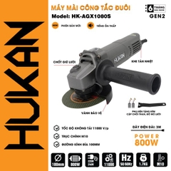 Máy mài công tắc đuôi dùng điện 800W Hukan HK-AGX1080S