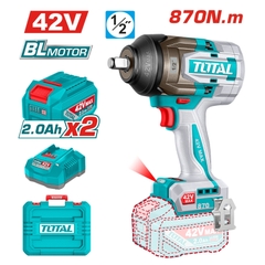 Máy siết bulong dùng pin 42V 870Nm Total TIWLI42862 (2 pin 2Ah & sạc)