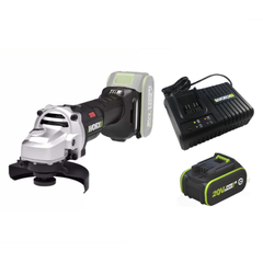 Máy mài góc 100mm pin 20V, 3 tốc độ Worx WU806.12.2 (1 pin 2Ah, 1 sạc 2Ah)