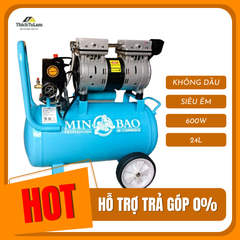 Máy nén khí không dầu 500W Minbao MB-O24L