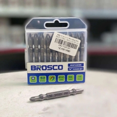 Mũi vít bake 2 đầu (4.5mm) bằng thép S2 PH2PH2x65mm Brosco BR2PH2C45065