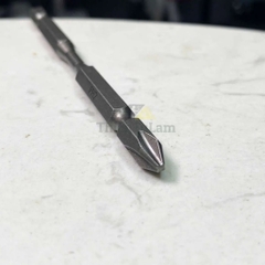 Mũi vít bake 2 đầu bằng thép S2 PH2PH2x110mm (vỉ 10 cái) Brosco BR2PH2D110