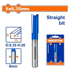 Mũi phay gỗ thẳng 6x6.35mm WADFOW WRG1401