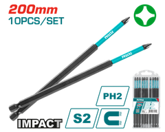 Bộ 10 mũi  bắt vít PH2x200mm Total TACIM16PH285