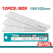 Bộ 10 lưỡi dao rọc giấy 18x100mm Total THT519112