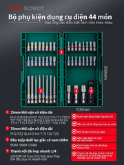 Bộ phụ kiện mũi vít 44 chi tiết SATA 09337