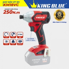 Thân máy bắn vít pin 18V Kingblue KM18VC lực siết 250Nm (Chân pin Makita)